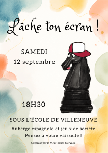 Lire la suite à propos de l’article Soirée sans écran du samedi 12 septembre